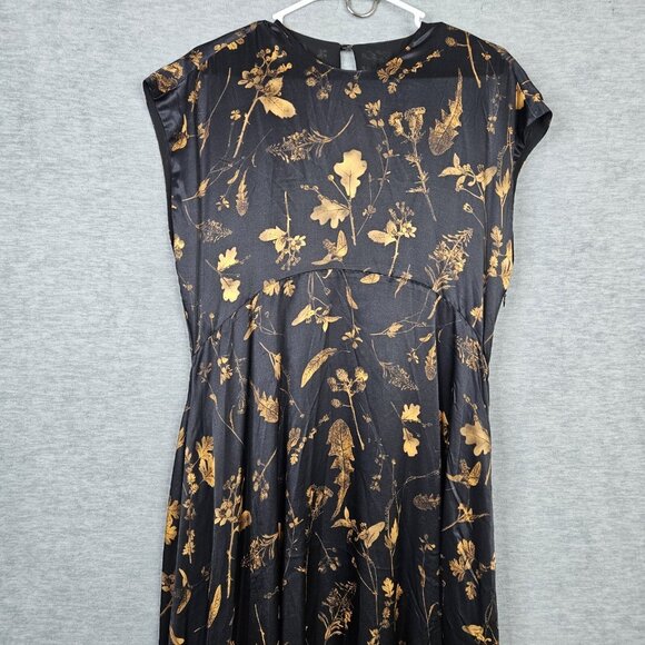 Allsaints Gianna Heligan midi dress handkerchief hem Silk Blend Women’s Sz 6 NEW - Picture 6 of 16